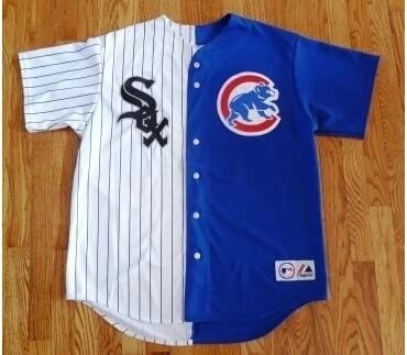 CHICAGO CUBS & CHICAGO WHITE SOX MAJESTIC SPLIT MLB TEAMS JERSEY,We sell and wholesale CHICAGO CUBS & CHICAGO WHITE SOX MAJESTIC SPLIT MLB TEAMS JERSEY on line form chian!
